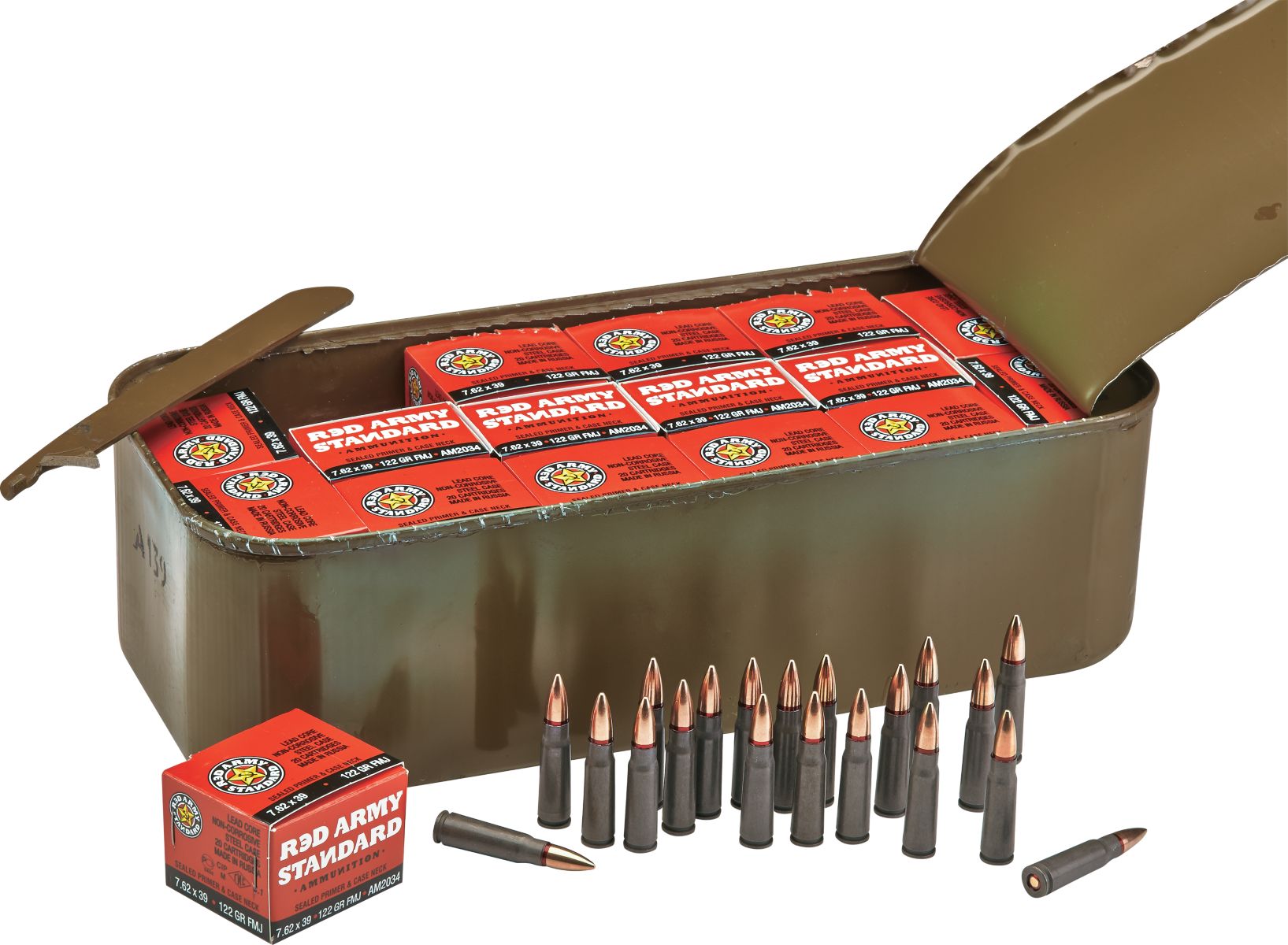 Red Army Standard 7.62X39mm 640-Round Ammunition Tin - $169.99 (Free 2-Day ...