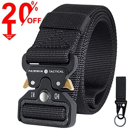 Tactical Military Utility Belt Nylon Web Heavy-Duty Quick-Release Metal ...