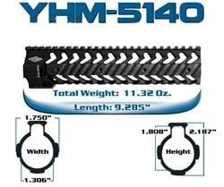 Yankee Hill SLR Smooth Rail System - Midlength YHM handguard BLOWOUT SALE! Was $202 NOw - $136.95