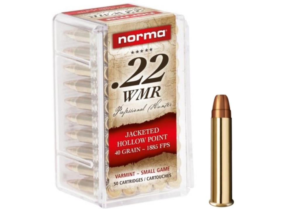 Norma .22 WMR – 40 Gr – Jacketed Hollow Point 50 Rounds - $17.99 (Free S/H over $49)
