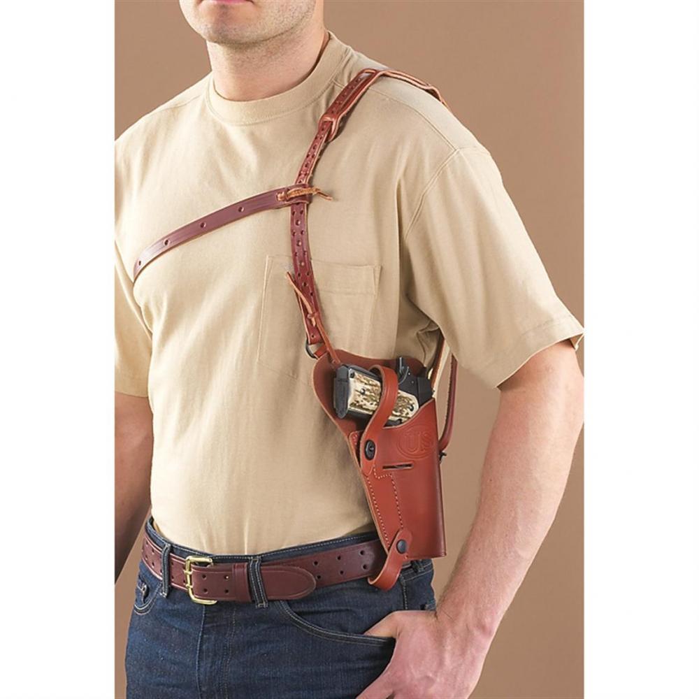 Military-Style Shoulder Holster, 1911A1 .45/ Beretta 92F 9mm, Right Hand - ...
