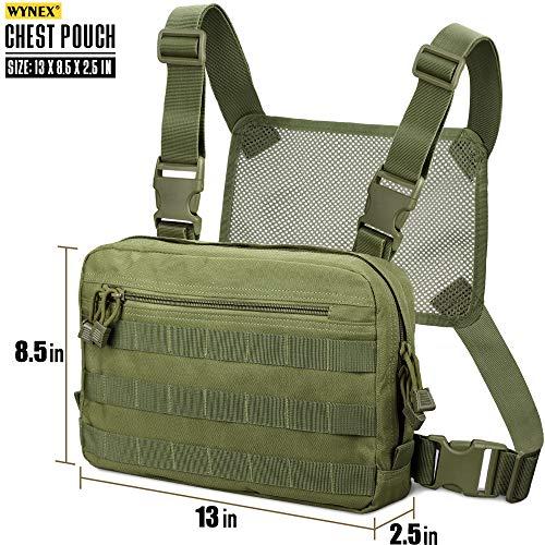 WYNEX Tactical Chest Rig Bag, Recon Kit Bags Combat EDC Front Pouch ...