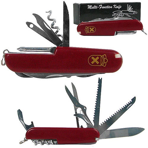 Whetstone 13 Function Swiss Type Army Knife, Red - $4.97 (Free S/H over $25)