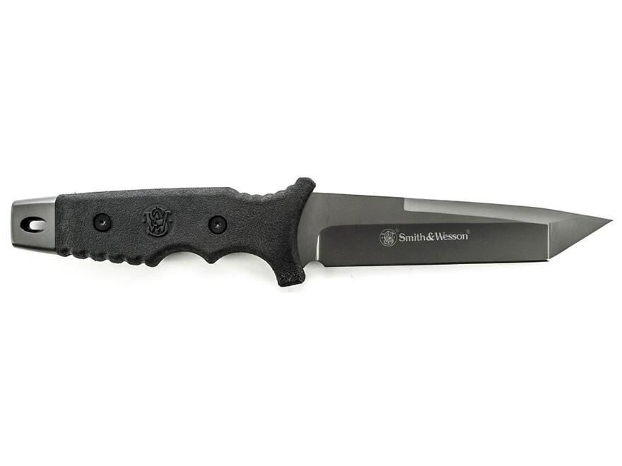 S&W Special Ops Fixed Blade Knife 5.2" Tanto Point 9Cr17 High Carbon Stainless Steel Blade Polymer Handle Black - $28.79