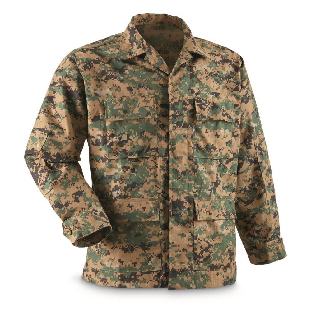 Peruvian Military Surplus BDU Shirt, Digital Woodland, New - $7.29 (All ...