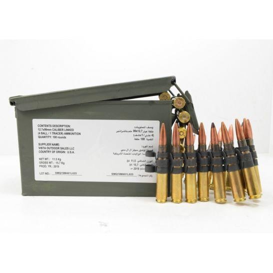 Federal 50 BMG M33/M17 4:1 Ball and Tracer Linked Ammo, 100rd Can - $299.99