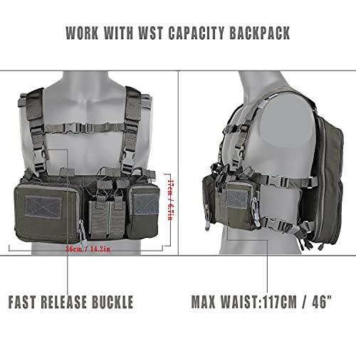 Huenco Tactical Assault Chest Rig 500D Molle Multicam Tactical Vest ...