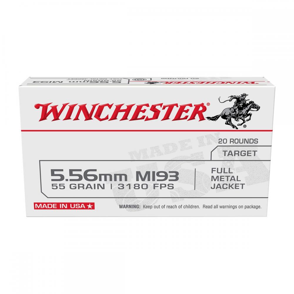 Winchester USA 5.56mm 55 Gr 100 Rnd (5 Boxes) - $15.49 w/filler and code "MZB" + S/H