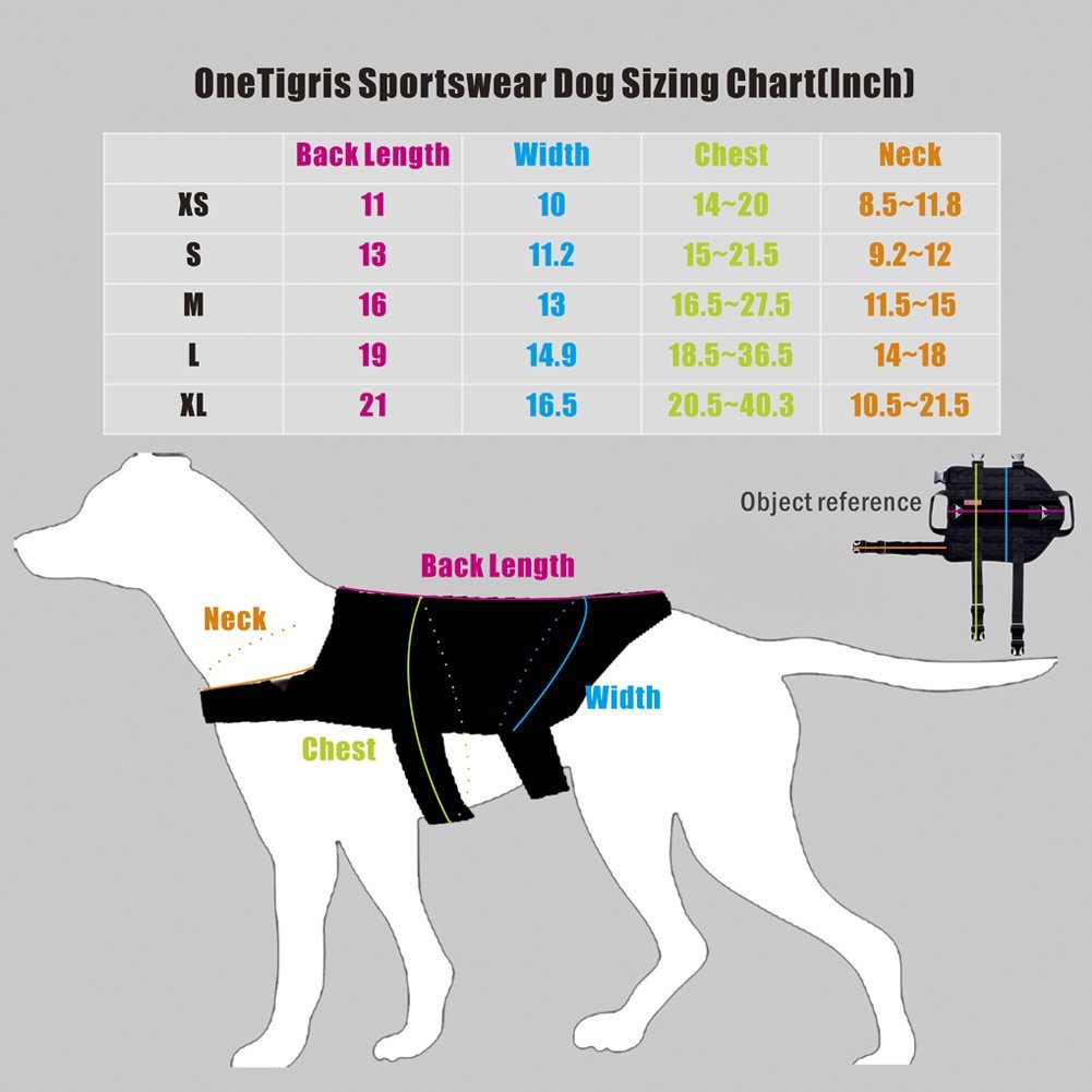 Browning Dog Vest Size Chart