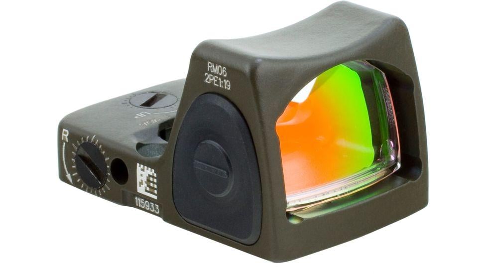 Trijicon RMR Type 2 Adjustable LED Red Dot Sight, Cerakote OD Green, 6 ...