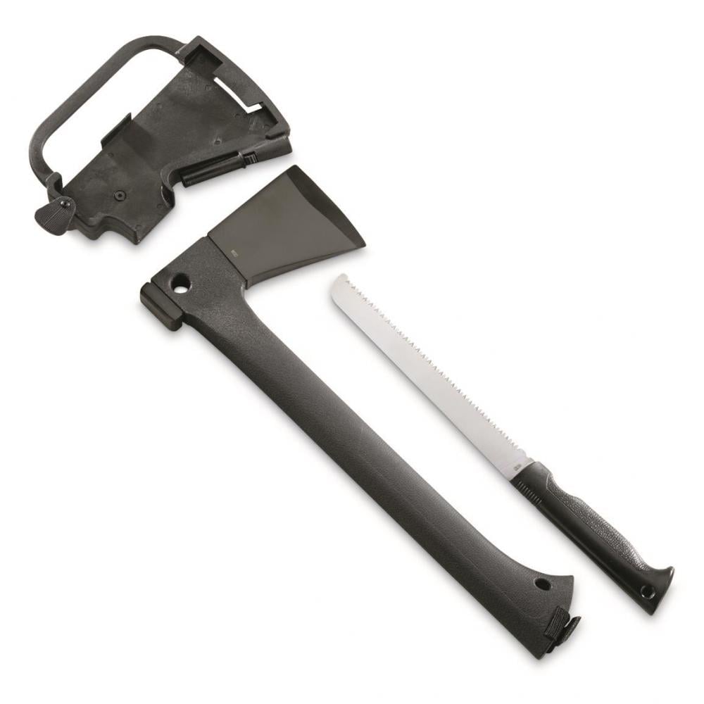 HQ ISSUE 14" Survival Hand Ax with Sheath and Saw Hidden in hollow ABS handle + Firestarter - $17.99 (All Club Orders $49+ Ship FREE!)