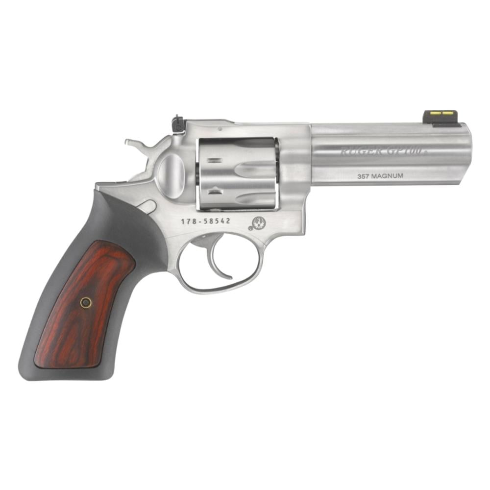 Ruger GP100 357 Mag Revolver w/ 4.20" Barrel & 7rd Cylinder, Hardwood Grips w/ Night Sights - $779.98 (Free S/H over $100)