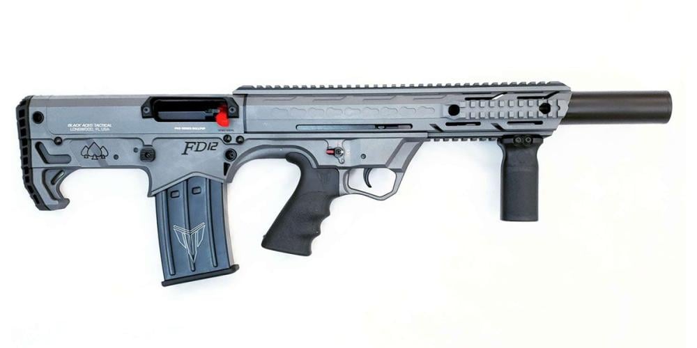 Black Aces Tactical Pro Bullpup Semi Automatic 12 Gauge Shotgun, Gray - $349.99