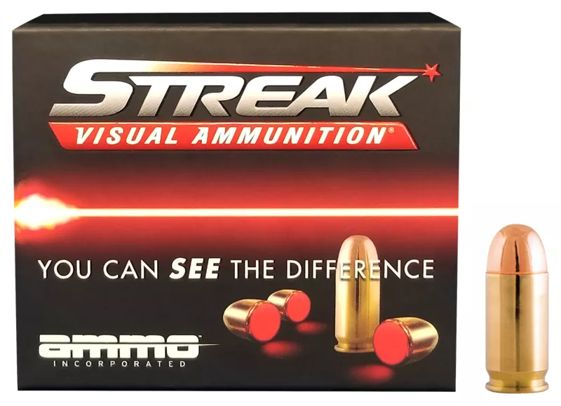 Ammo, Inc. Streak Visual Handgun Ammo - 9mm Luger - 115 Gr. - 20 Rounds - Full Metal Jacket - $14.99 (Free S/H over $50)