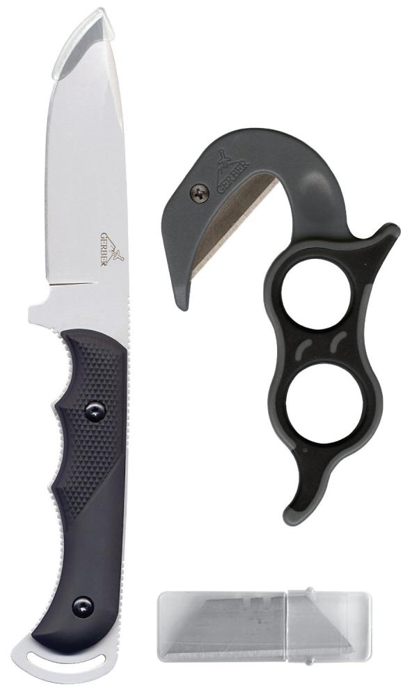 Gerber Freeman Guide Fixed-blade Knife and EZ Zip Gut Hook Combo 