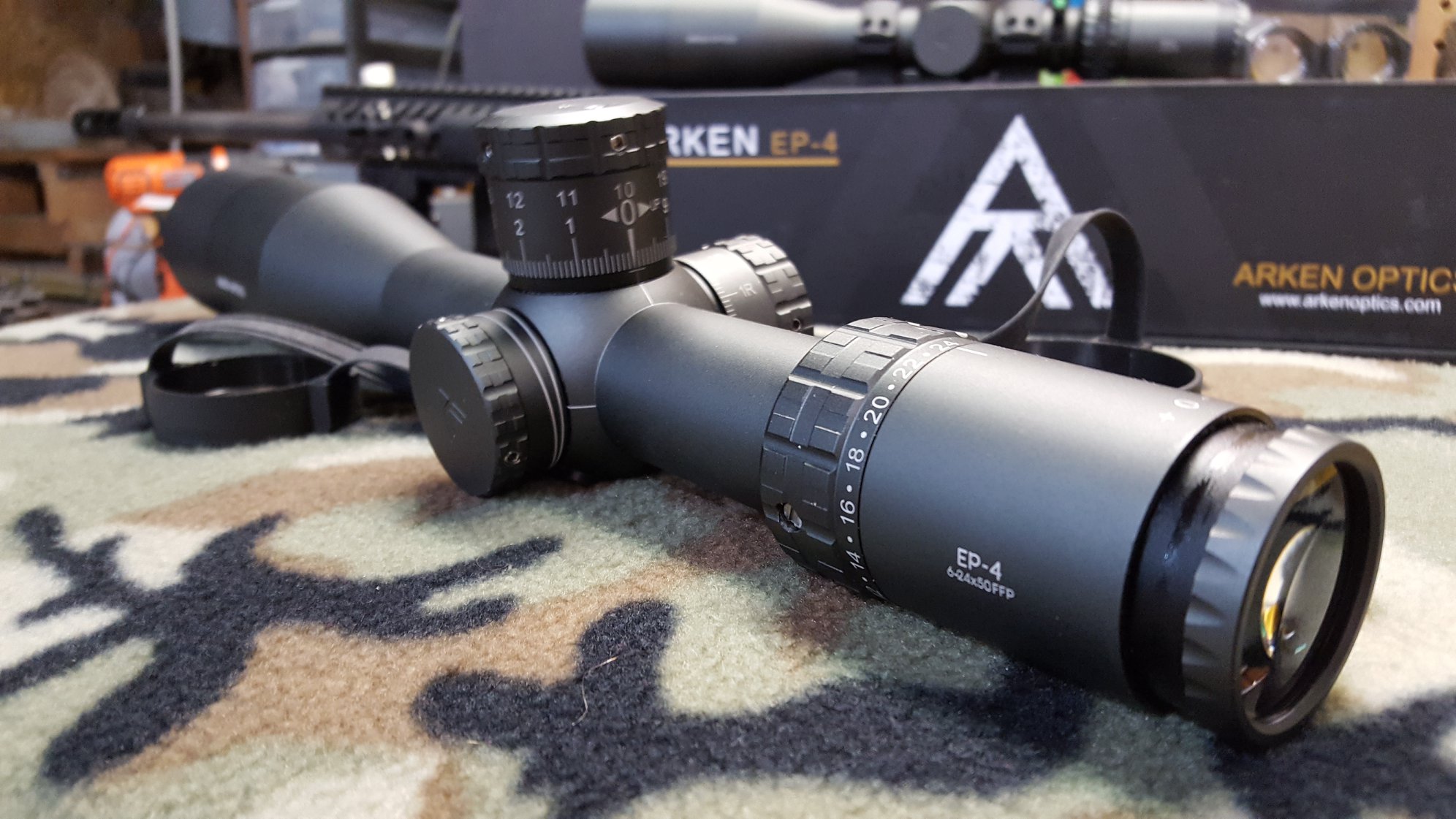 Arken Optics EP4 624x50 MOA or MIL EPR or SHR reticle with SPRING FORWARD APPRECIATION PACKAGE