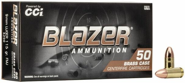 CCI Blazer Brass 9mm 115 gr Full Metal Jacket 1000 rds - $310 shipped w/code "BLAZER5200"