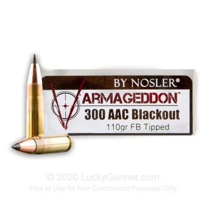 Nosler Varmageddon 300 AAC Blackout 110 Grain Polymer Tipped FB 20 Rounds - $37.50