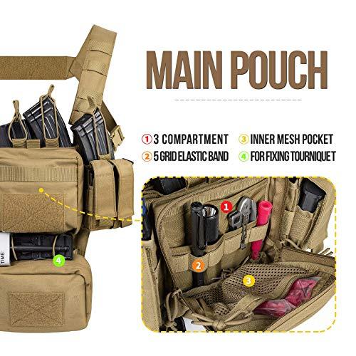 VISMIX Tactical Chest Rig, Adjustable & Detachable with Magazine Pouch ...