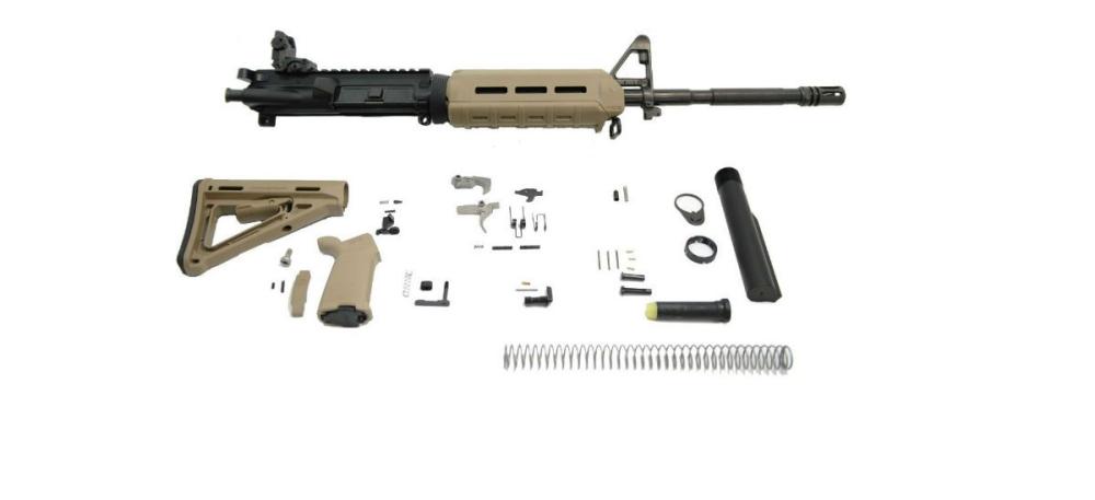 PSA 16" M4 Carbine-Length 5.56 NATO 1/7 Phosphate MOE EPT Rifle Kit with Rear MBUS, Flat Dark Earth - $399.99 + Free Shipping