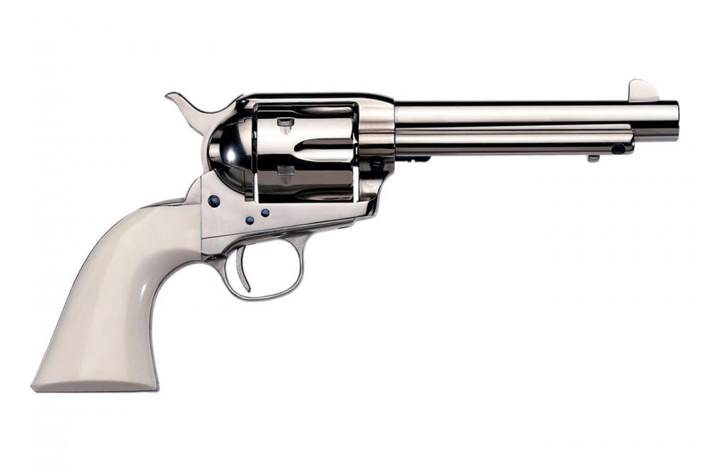 Uberti 1873 Cody 45 Colt Nickel-Plated Cattleman Revolver - $840.99 (Free S/H on Firearms)