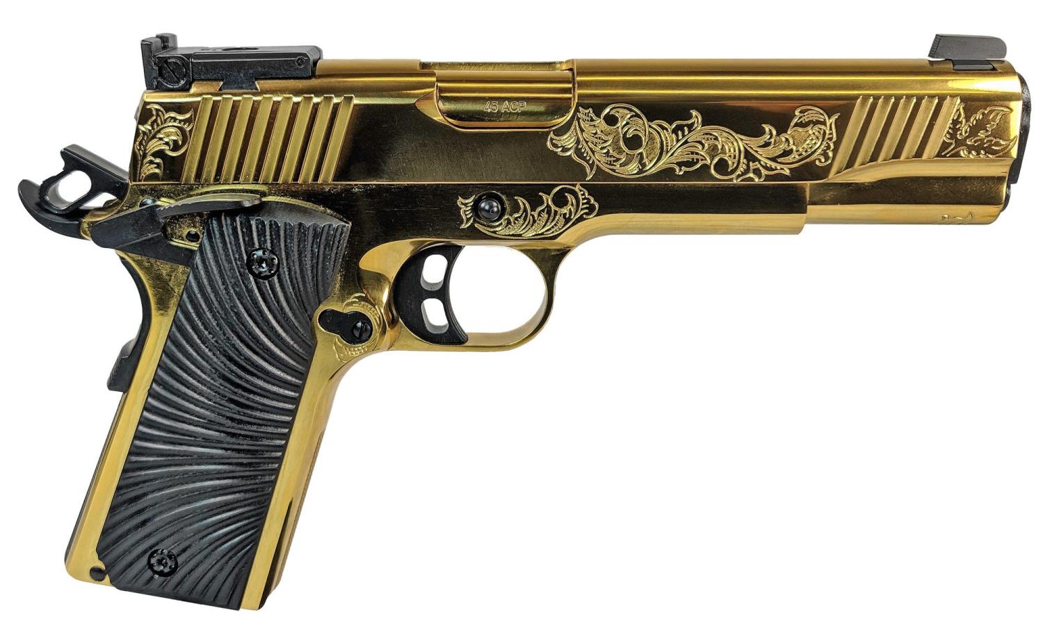 EAA Corp MC1911 Deluxe Gold .45 ACP 5" Barrel 8-Rounds Engraved - $1229.99 ($7.99 S/H on firearms)