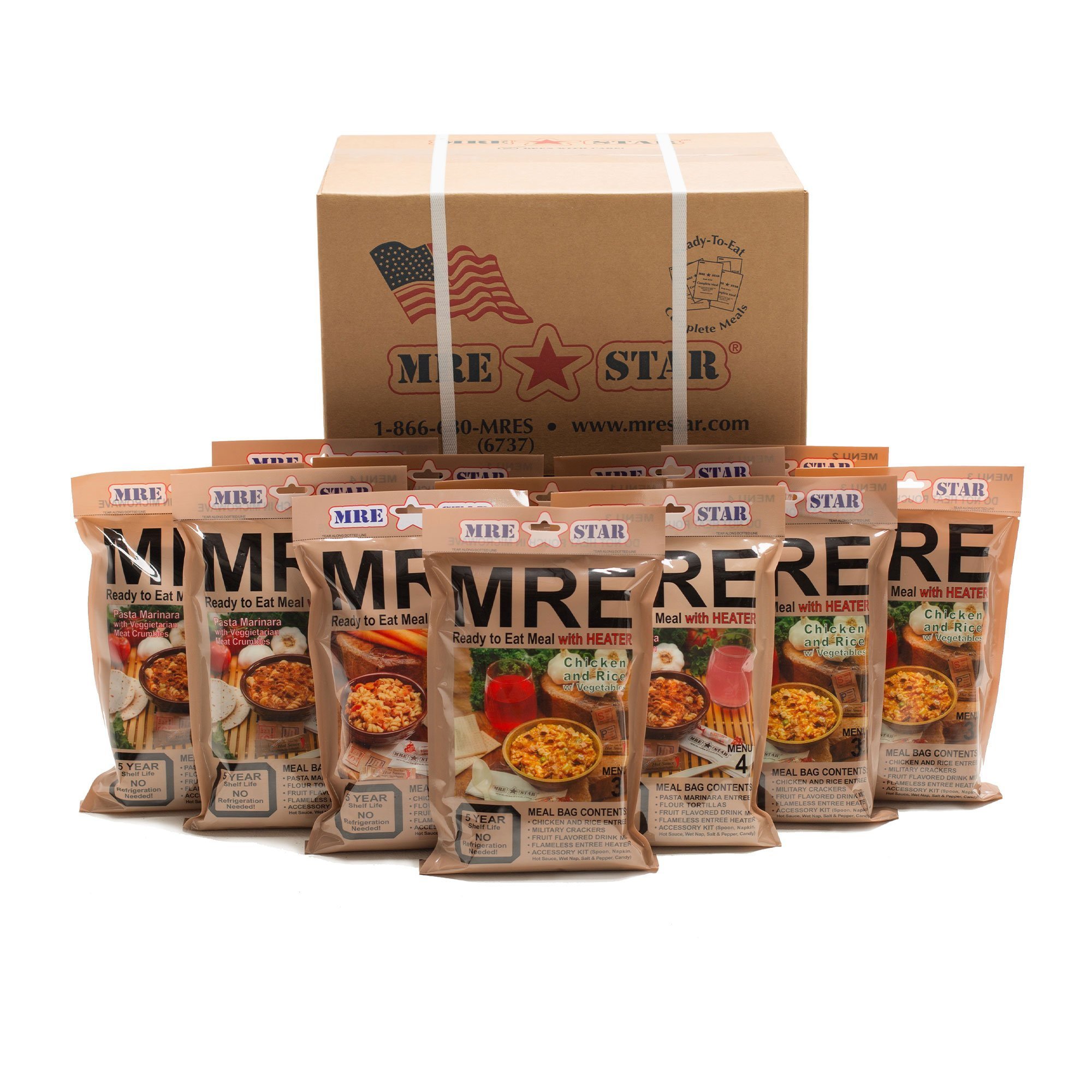 MRE Case Pack with Heaters (12 meals) - $97.95 (Free S/H over $99)