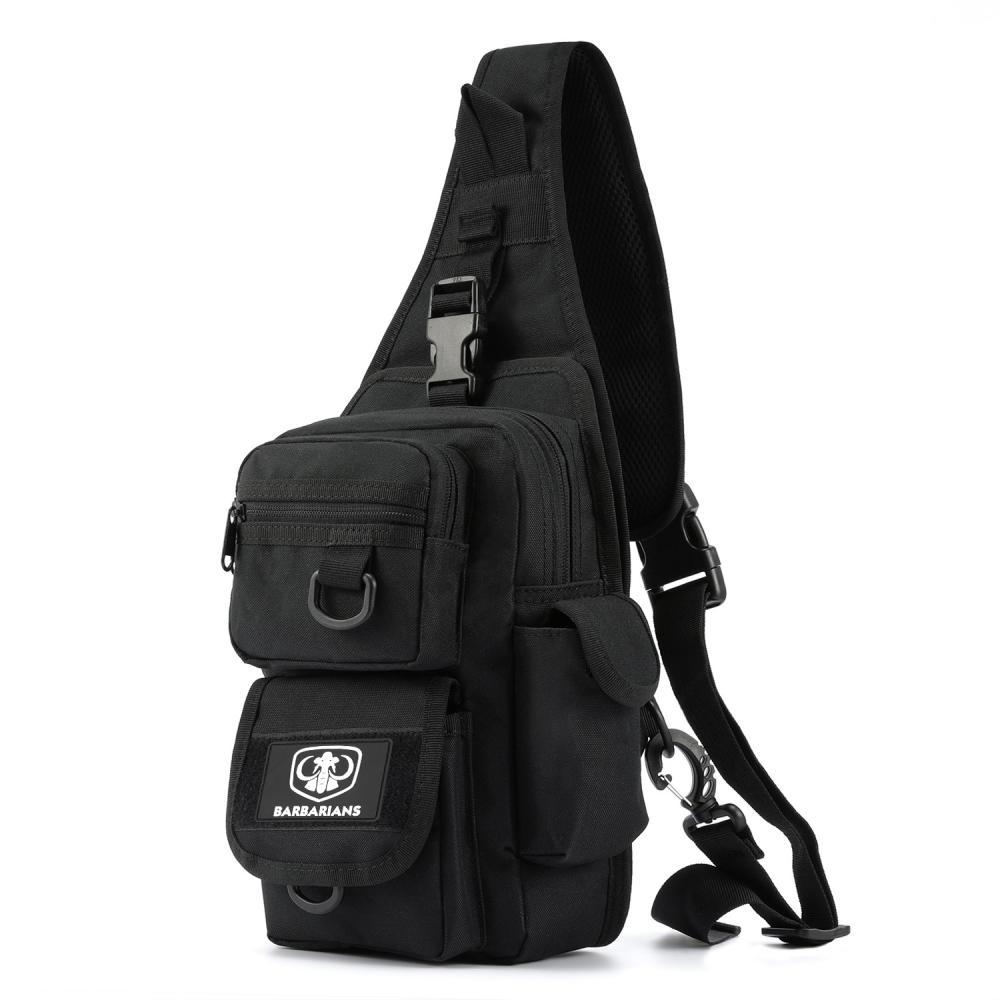 Barbarians Tactical Sling Bag Pack with Pistol Holster, Military Shoulder Bag Satchel, Range Bag ...