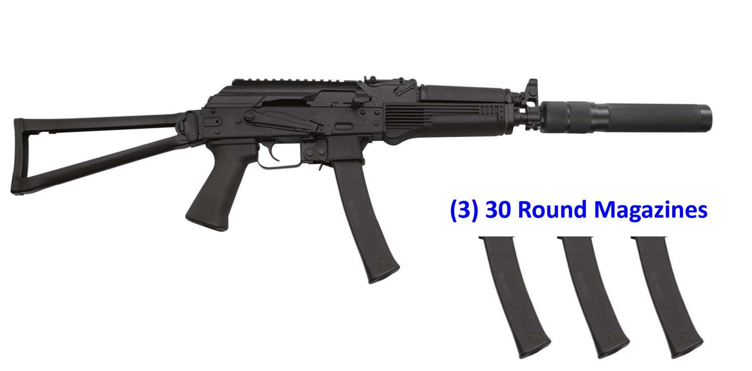 Kalashnikov USA KR9S KR-9 16.25" 30+1 9mm + Side Folding Stock+(3) 30 Round Magazines $999 FAST FREE Shipping! 