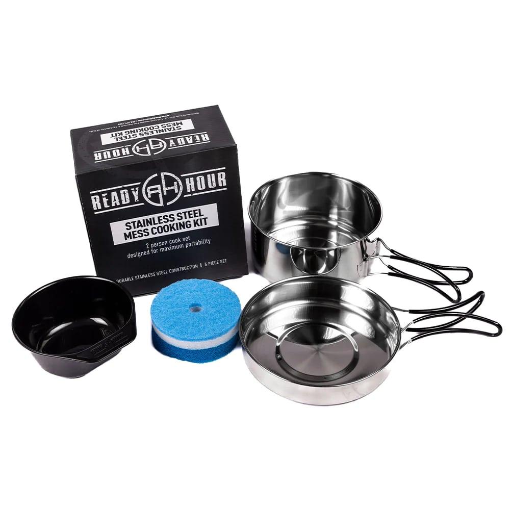 Stainless Steel Mess Cooking Kit (5 piece) by Ready Hour - $17.95 (Free S/H over $99)