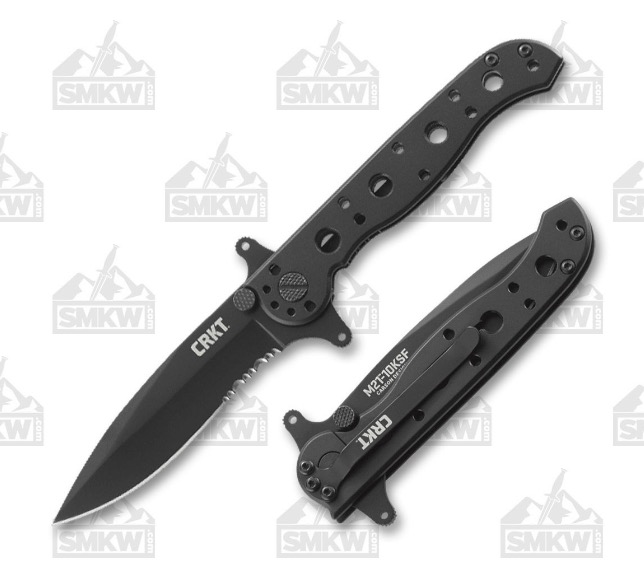 CRKT M21-10KSF Black Drop Point Partially Serrated - $24.99 (Free S/H over $75, excl. ammo)