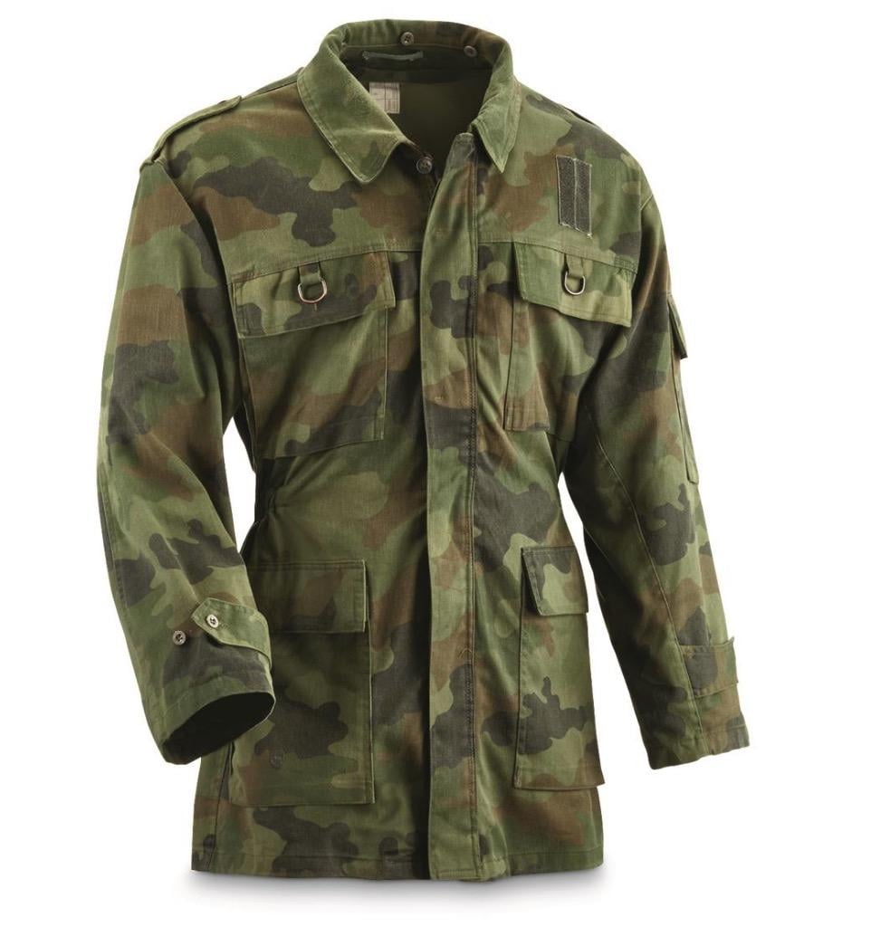 Serbian Military Surplus Woodland Camo Field Jacket, Used - $31.49 (All ...