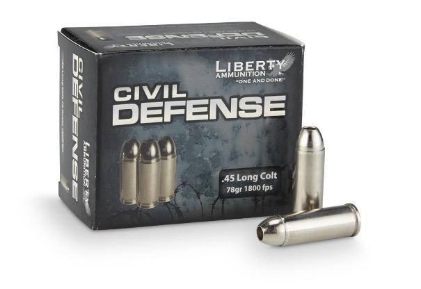 Liberty Civil Defense .45 Colt HP 78 Grain 20 Rounds - $37.04. 