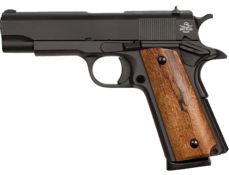 Rock Island Armory GI Standard MS .45 ACP 1911 4.25" Barrel 8 Rounds Wood Grips Black Parkerized - $466.56 ($10 S/H on Firearms)
