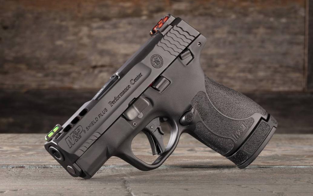 PC M&P 9 Shield Plus Fiber Optics Sights Ported Thumb Safety BLK 9mm 3.1" 10/13rnd - $520.99 (Free S/H on Firearms)