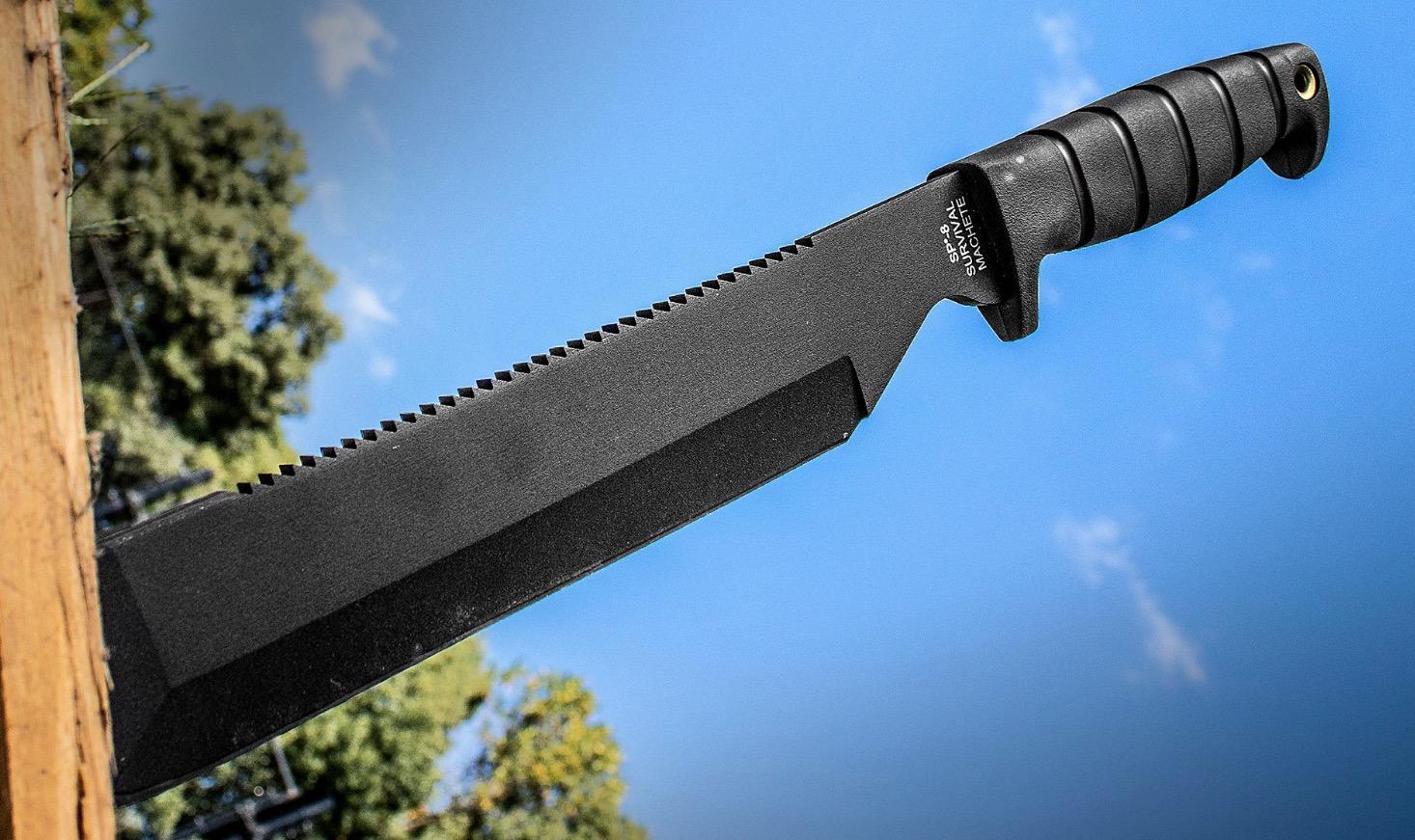 Ontario Knife Co. SP8 Machete Survival 10" Sawback Blade Cordura and Leather Sheath Black - $59.97 (Free S/H over $25)