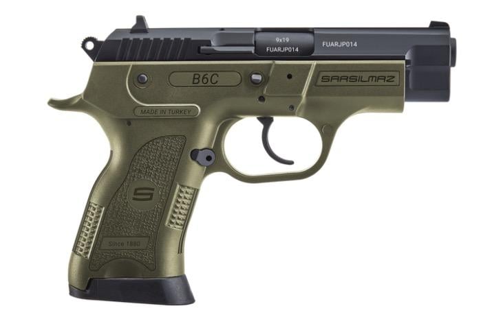 SAR USA B6C 9mm 3.8" Barrel 3-Dot Sights Thumb Safety OD Green 13rd - $319.99 after code "WELCOME20"