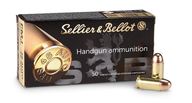 Sellier & Bellot 230-gr. .45 cal. ACP FMJ 250Rds - $123.49 (All Club Orders $49+ Ship FREE!)