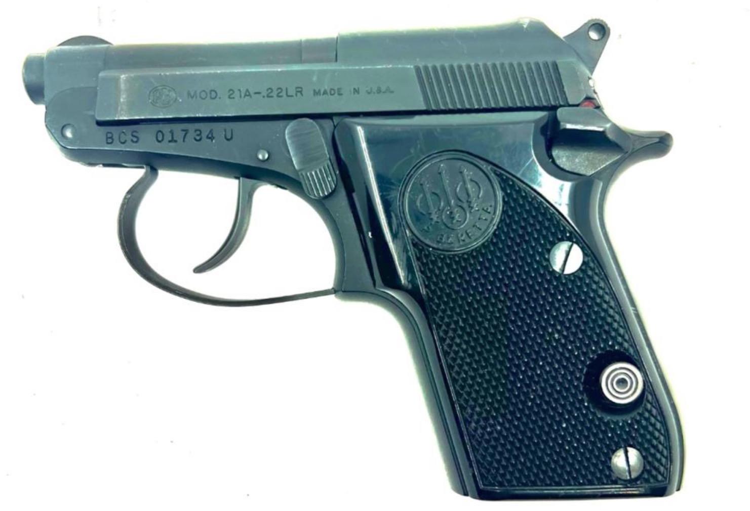 Beretta Model 21A .22LR, w/o mag, Dept Used - $299.98