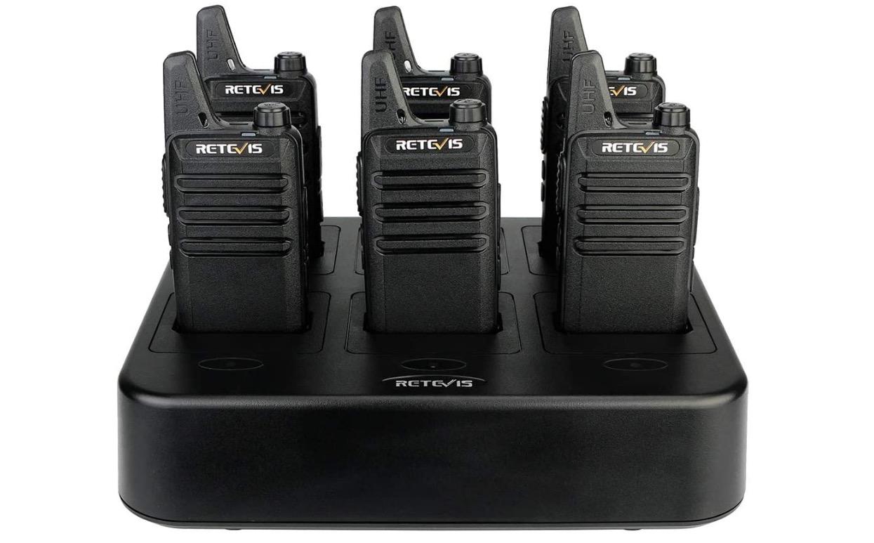 Retevis RT22 Walkie Talkies Rechargeable Hands Free Way Radios Two-Way  Radio(6 Pack) with Way Multi Gang Charger $129.99 (Free S/H over $25) 