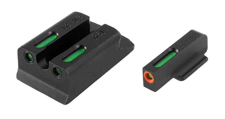 TRUGLO TFX Pro Sight Set Ruger SR9, SR9C, SR40, SR40C, SR45 Tritium / Fiber Optic Green with Orange Front Dot Outline - $96.99