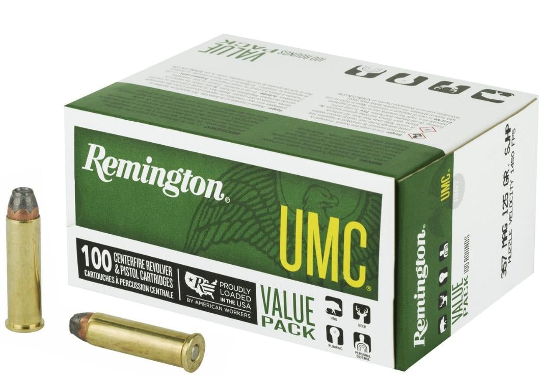 Remington UMC 357 Magnum 125 Grain Semi Jacketed Hollow Point Value Pack 600 Rnd - $490 (Free S/H)