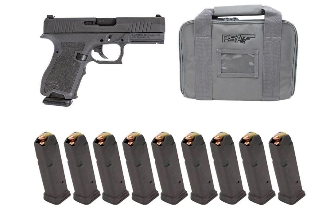 PSA Dagger Compact 9mm Pistol With Extreme Carry Cuts W/10 15rd Magazines & Pistol Case, Gray - $349.99 + Free Shipping