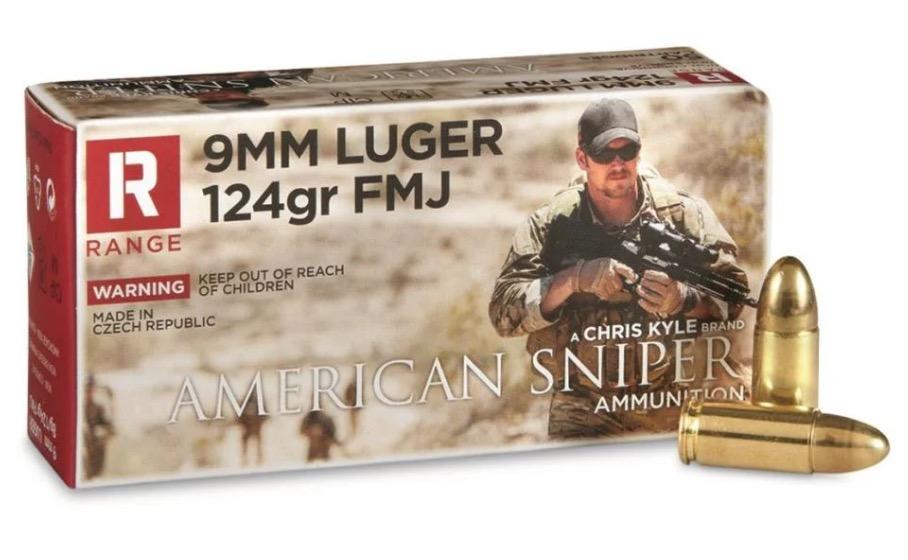 American Sniper Range, 9mm, FMJ, 124 Grain, 250 Rounds - $65.99 after code "SG4333"