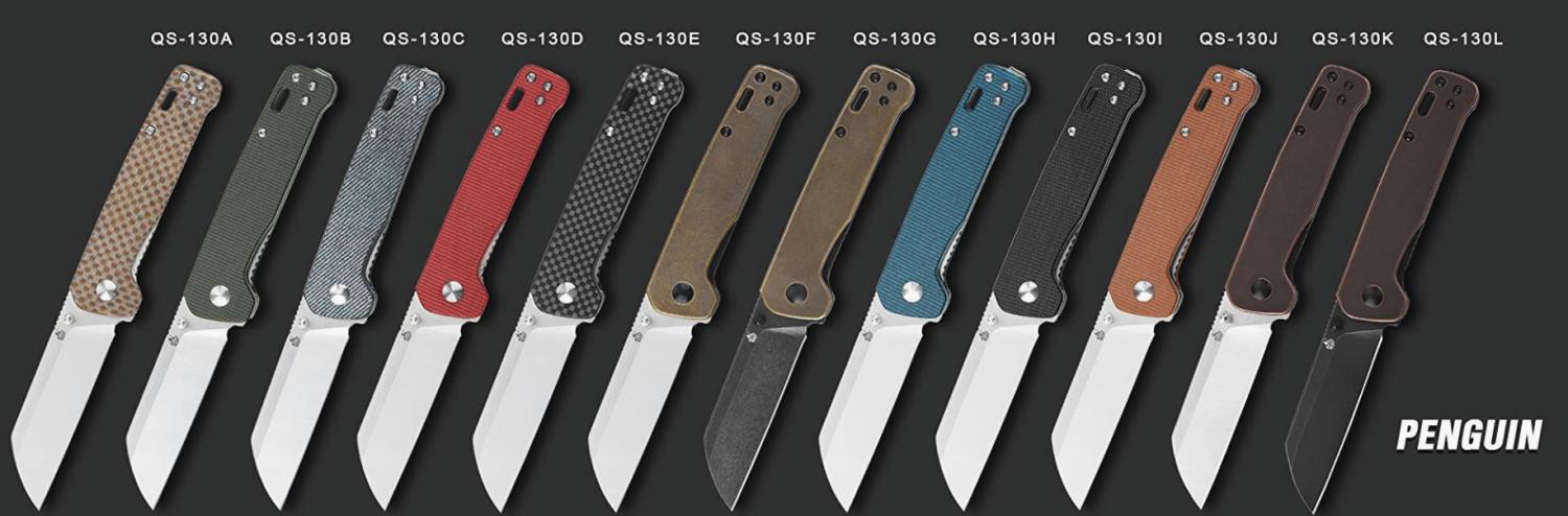 QSP Penguin Pocket Knife,D2 blade,Various Handle Option from $31 (Free S/H over $25)