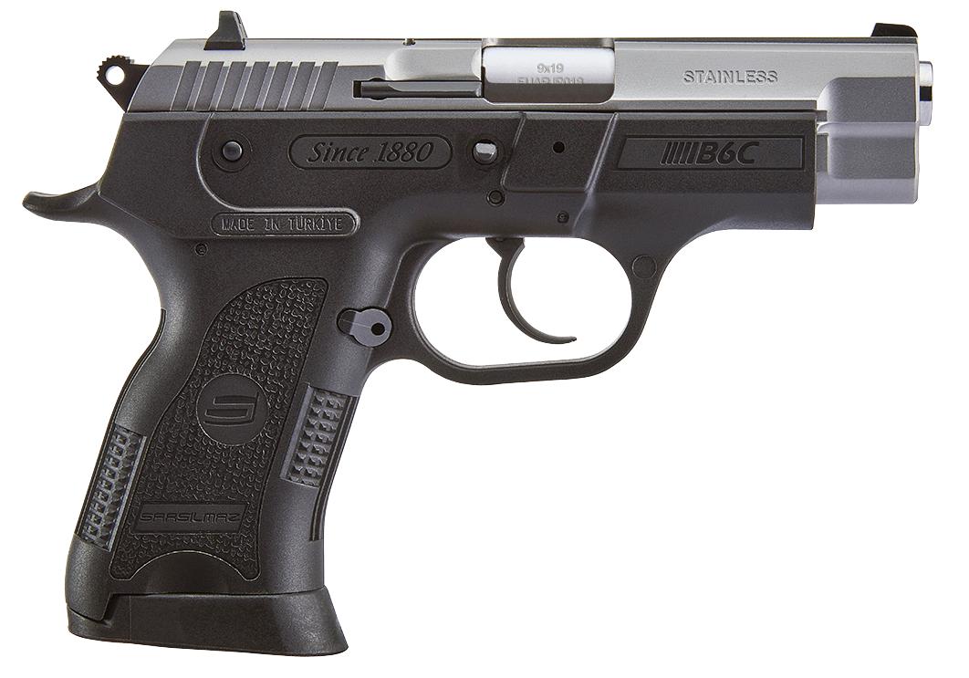 SAR USA B6C Stainless 9mm 3.8" Barrel 13-Rounds 3-Dot Contrast Sights - $336.99 ($7.99 S/H on Firearms)