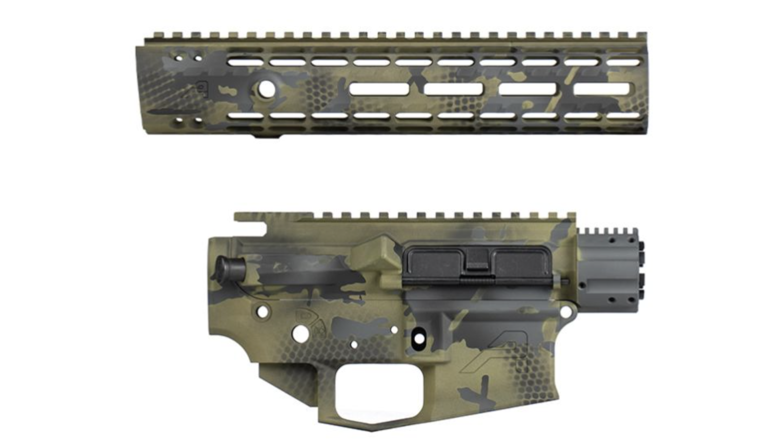 M4E1 Builder Set w/ 10.7" Enhanced M-LOK Handguard Serpent's Hide Cerakote - $446.24 (Free Shipping over $100)