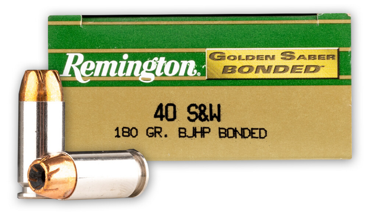 Remington Golden Saber 40 S&W 180 GRAIN Bonded Jacket Hollow Point 500 Rnd - $490 (Free S/H)