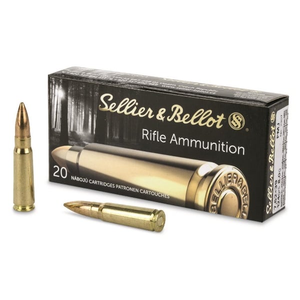 Sellier & Bellot, 7.62x39mm, FMJ, 123 Grain, 20 Rounds - $13.29 (All Club Orders $49+ Ship FREE!)