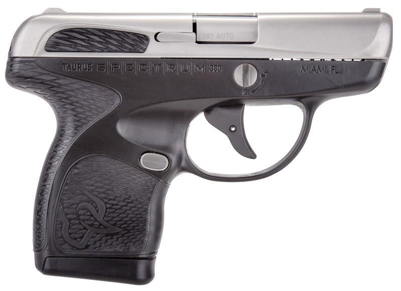Taurus Spectrum 380 ACP Semi-Auto Pistol, SS Slide/Black Finish, 6 + 7rd Mags - $245.99